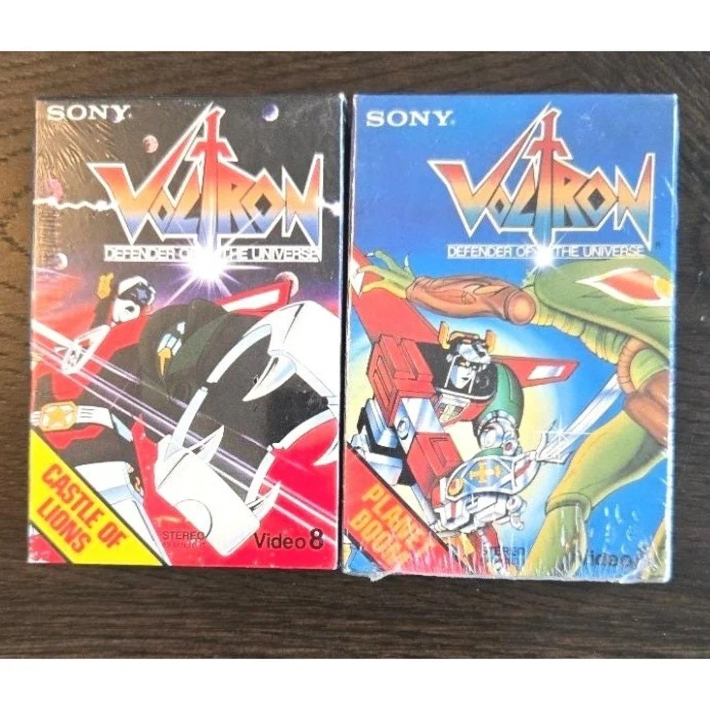 Voltron: Defender of the Universe Sony Video 8 Tapes Castle of Lions Planet Doom